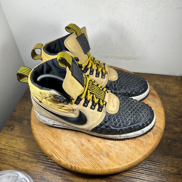 Nike Lunar Force 1 Duckboot Wheat Black Brown 816682-701 Mens 10.5 Sneaker Boots